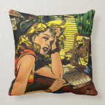 Crying Over My Diary Throw Pillows