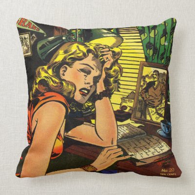 Crying Over My Diary Throw Pillows Mojo_throwpillow