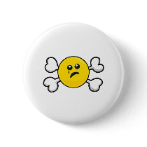 crying smiley Skull and Crossbones buttons by doonidesigns crying smiley Skull and Crossbones buttons