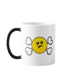 crying smiley Skull and Crossbones Coffee Mugs