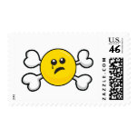 crying smiley Skull and Crossbones Postage
