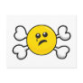 crying smiley Skull and Crossbones Postcard