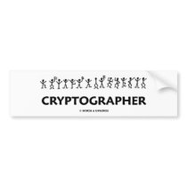 Cryptographer (Adventure Of The Dancing Men) Bumper Stickers