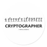 Cryptographer (Adventure Of The Dancing Men) Round Stickers