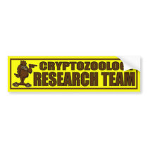 CRYPTOZOOLOGY RESEARCH TEAM - Finding Bigfoot Bumper Stickers
