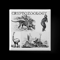 cryptozoology square button/pin