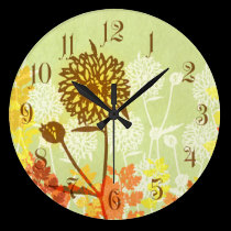 Crysanthemum Graphic wall clocks