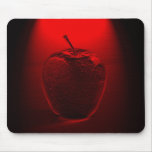 Crystal apple under light mouse pad