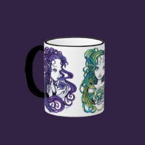Crystal Ball Angels Fantasy Art Mug