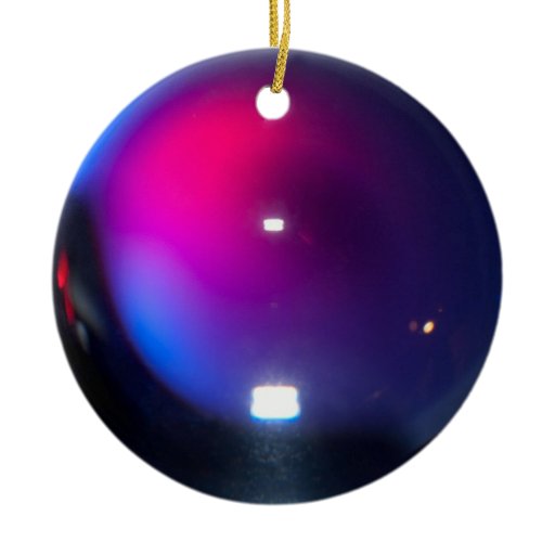 Crystal Ball DoubleSided Ceramic Round Christmas Ornament Zazzle