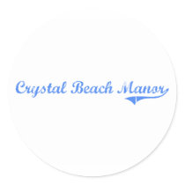 Crystal Beach Manor Maryland Classic Design Round Sticker