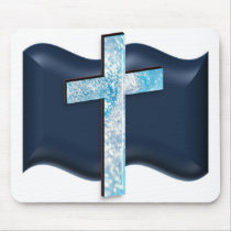 Crystal Blue Cross mousepads