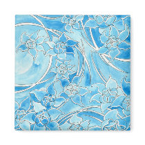 Crystal Blue Jasmines Magnet magnets