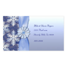 Crystal Blue Snowflake Celebration Business Card