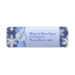 Crystal Blue Snowflake Celebration labels