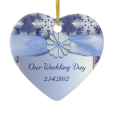 Crystal Blue Snowflake Celebration Christmas Tree Ornament