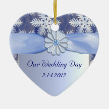 Crystal Blue Snowflake Celebration Christmas Tree Ornament