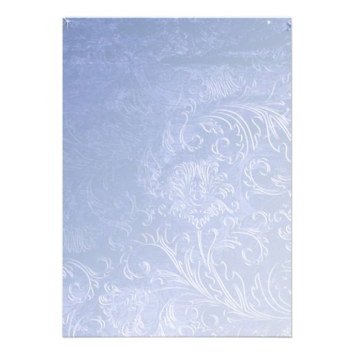 Crystal Blue Winter Wedding Invitation