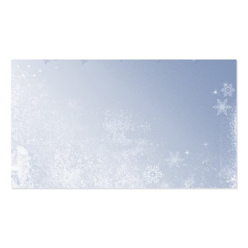 Crystal Blue Winter Wedding Place Cards Business Cards (back side)