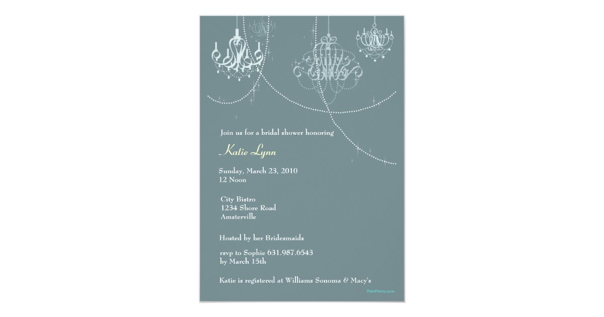Crystal Bridal Shower Invitation Zazzle