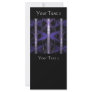 Crystal Burst. Fractal Art in Black and Purple Rack Card Design