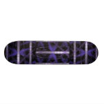 Crystal Burst. Fractal Art in Black and Purple Skate Decks