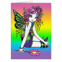 "Crystal" Candy Rainbow Butterfly Fairy Art Card cards