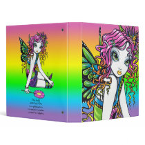 "Crystal" Candy Rainbow Butterfly Fairy Binder binders