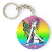 "Crystal" Candy Rainbow Butterfly Fairy Keychain keychains