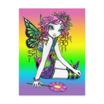 "Crystal" Candy Rainbow Butterfly Fairy Postcard postcards