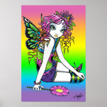 "Crystal" Candy Rainbow Butterfly Fairy Poster posters