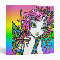 crystal, rainbow, candy, butterfly, cute, flower, fantasy, fairy, faery, fae, faerie, pixie, art, myka, jelina, mika, characters, Binder with custom graphic design