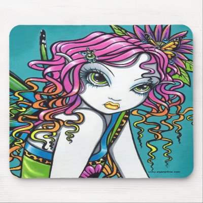 Crystal Candy Rainbow Fairy Mousepad by mykajelina