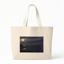 Crystal Crescent Beach Moonlight Tote Bags
