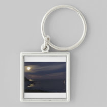 Crystal Crescent Beach Moonlight keychains