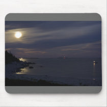 Crystal Crescent Beach Moonlight mousepads