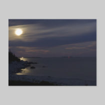 Crystal Crescent Beach Moonlight postcards