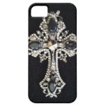 CRYSTAL CROSS BLACK VELVET PRINT iPhone 5 COVER