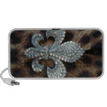 crystal, fleur, lis, leopard, border, print
