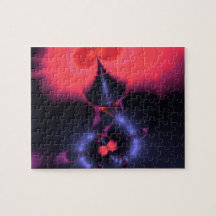 Crystal Ghost – Salmon & Indigo Surprise  Embrace Jigsaw Puzzles
