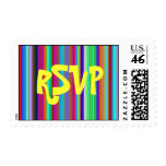 Crystal Groovy Stripes RSVP Med-LG Postage Stamps