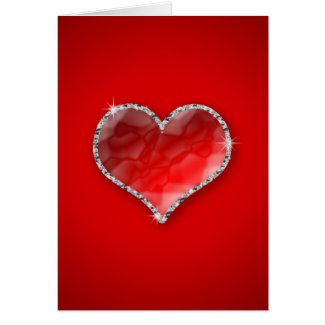 Crystal Heart Greeting Cards