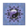 Crystal Hearts Purple Yin Yang Magnet