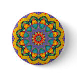"Crystal Mandala Quilt" Pinback Buttons