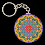 "Crystal Mandala Quilt" keychains