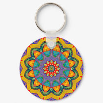 "Crystal Mandala Quilt" keychains