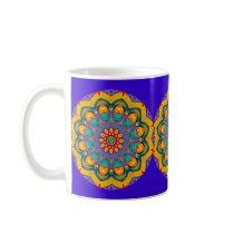 "Crystal Mandala Quilt" mugs by Aquavel "Crystal Mandala Quilt" mugs