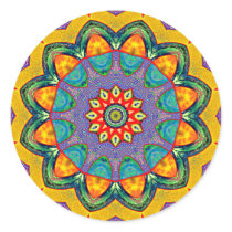 "Crystal Mandala Quilt" stickers by Aquavel "Crystal Mandala Quilt" stickers