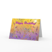 Crystal Rain Rainbow  Happy Birthday! cards
