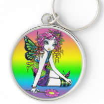 "Crystal" Rainbow Candy Fairy Art Keychain keychains